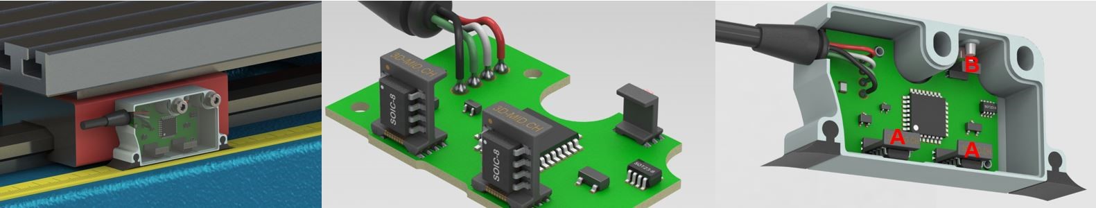 Component carriers replace flexible printed circuit boards in linear measuring systems