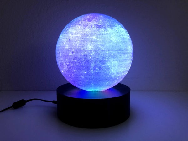 3D Printed Moon Lithophane Lamp 3D Printed Moon Lithophane Lamp