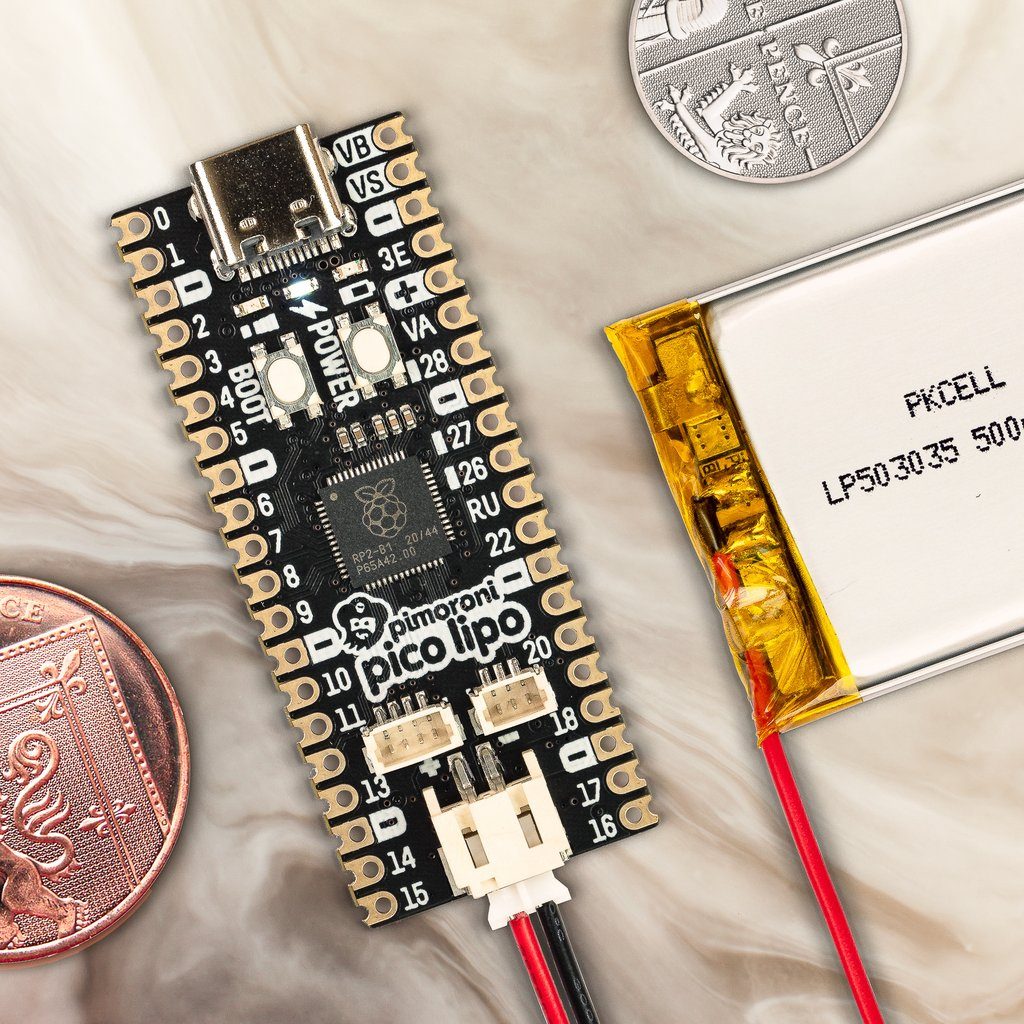 Pimoroni Pico LiPo board is suitable for Portable Applications