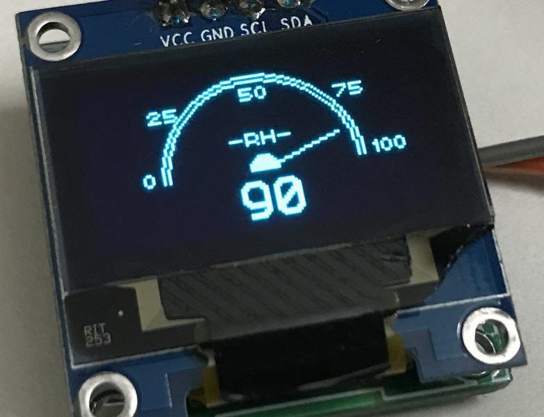 Humidity Meter Using OLED Display – Arduino Compatible