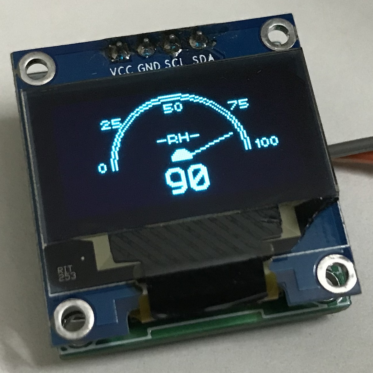Humidity Meter Using OLED Display – Arduino Compatible