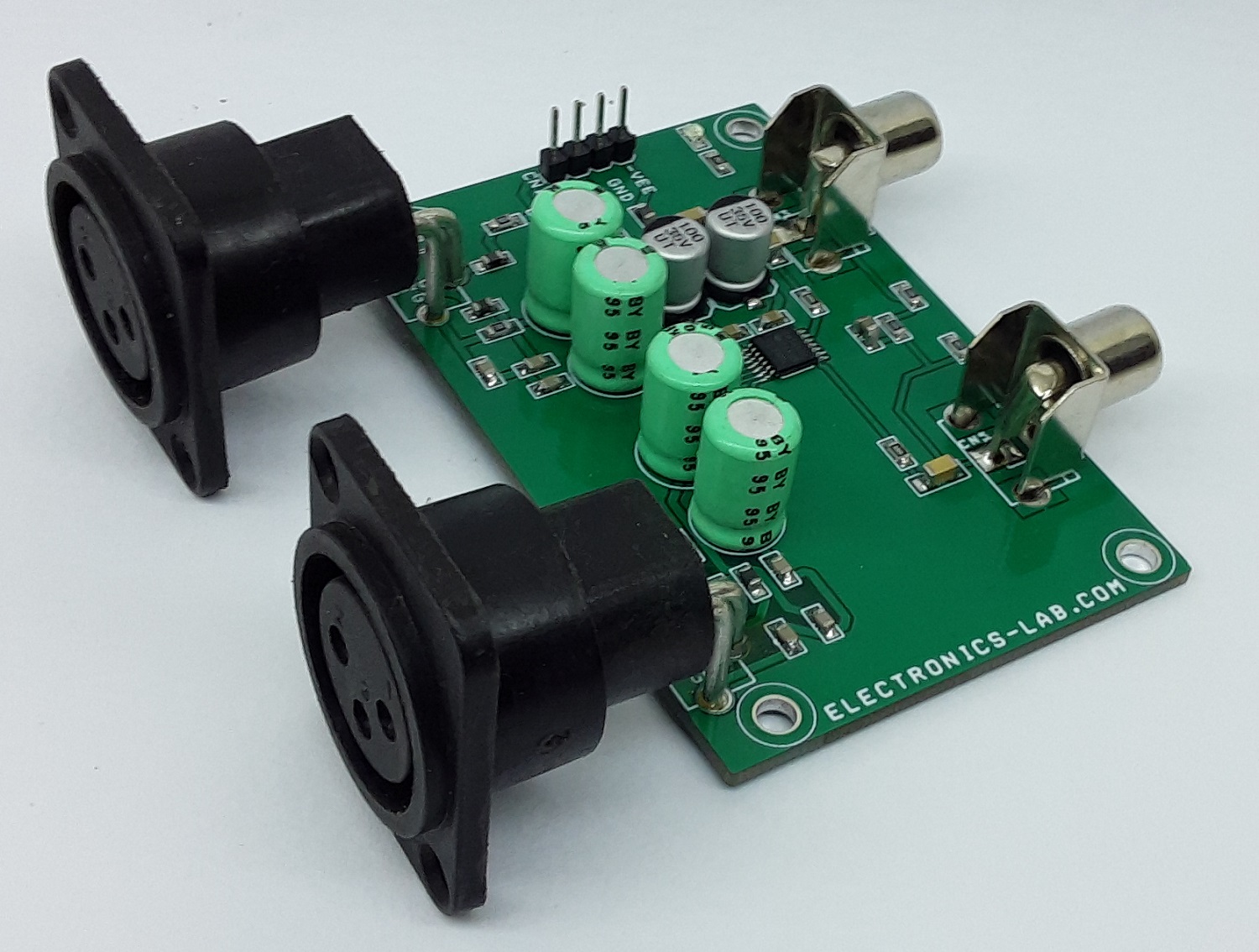 Stereo Balanced to Unbalanced Audio Converter