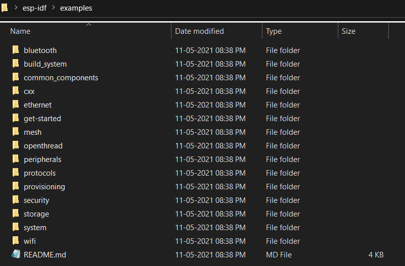 Examples folder for ESP32-C3-DevKITM-1 on ESP-IDF