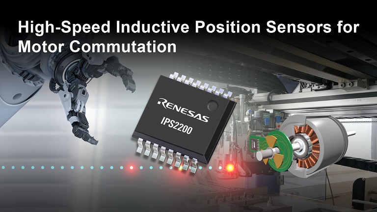 Renesas IPS2200 inductive position sensor IC is capable of providing the absolute rotor position