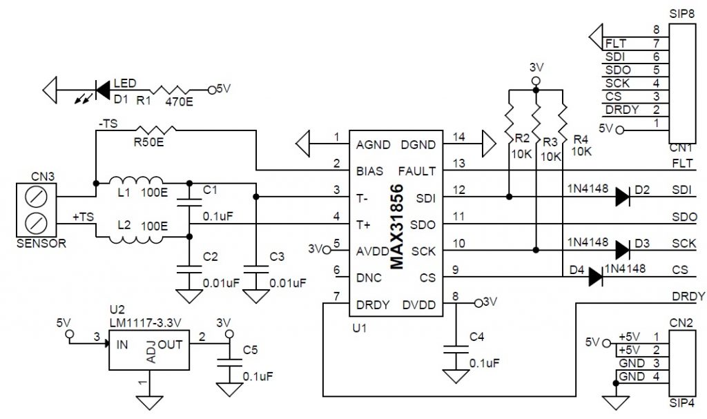 Precision Thermocouple Amplifier (Thermocouple to Digital Converter