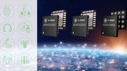E-PEAS Battery Chargers Target Wearable, Medical and Sensor Products