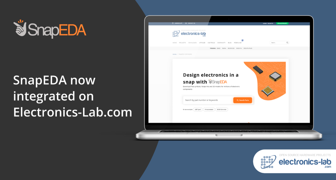 Introducing SnapEDA on Electronics-lab.com Introducing SnapEDA on Electronics-lab.com
