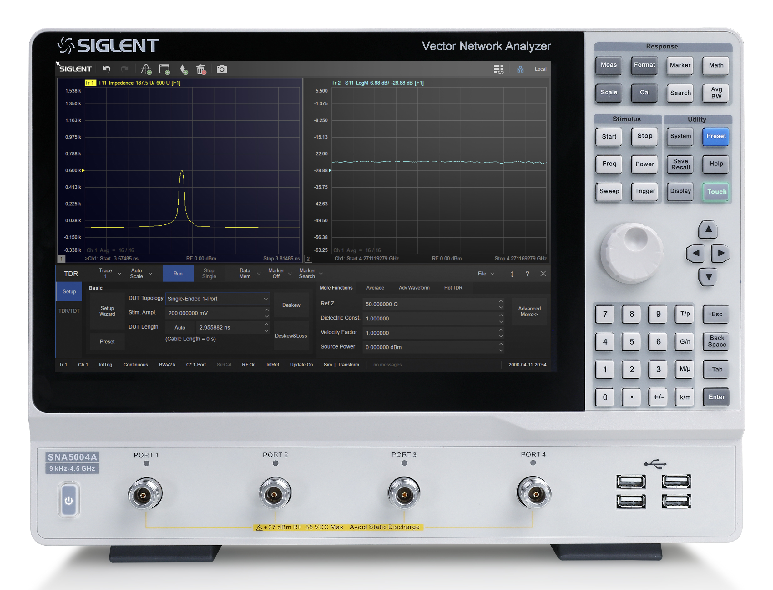 Siglent 2- and 4-Port 4.5/8.5GHz Vector Network Analyzers