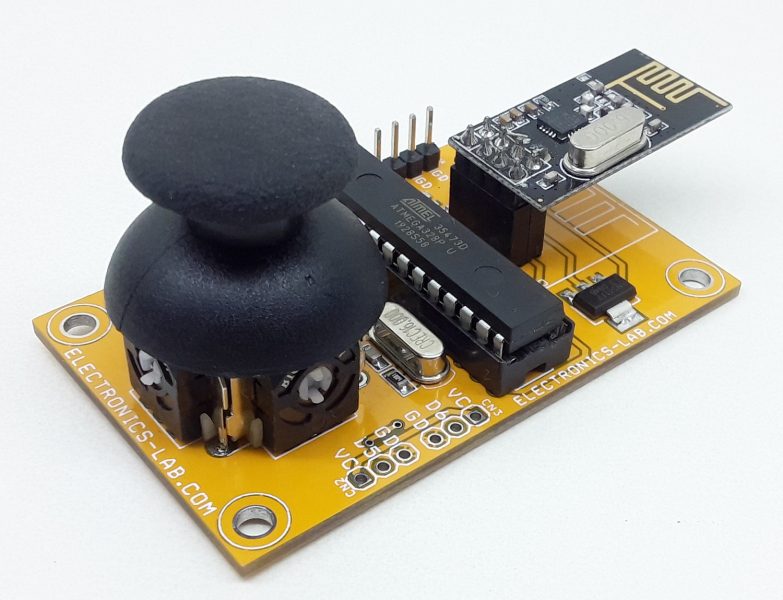 Single Joystick Remote Control Transmitter using NRF24L01 – Arduino Compatible