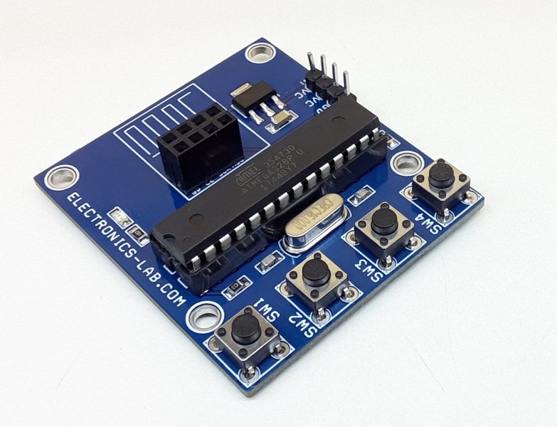 4 Channel RF Remote Transmitter using nRF24L01- Arduino Compatible