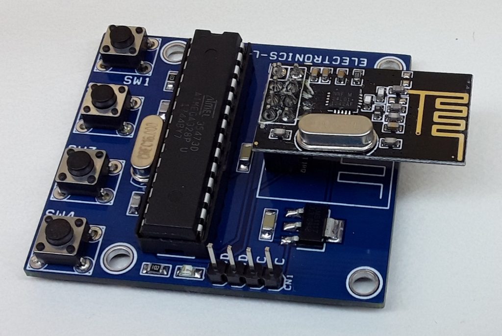 4 Channel RF Remote Transmitter using nRF24L01- Arduino Compatible ...