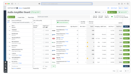 OemSecrets – Bill of Materials (BOM) Management Tool Product Update