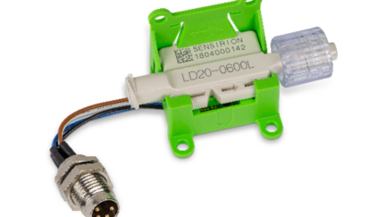 The evaluation kit for the LD20-0600L single-use flow sensor