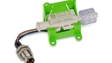 The evaluation kit for the LD20-0600L single-use flow sensor