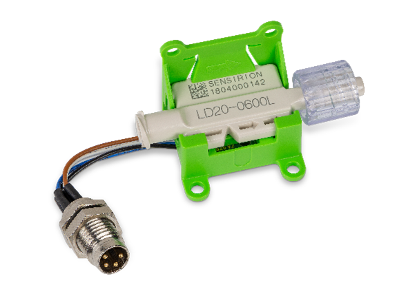 The evaluation kit for the LD20-0600L single-use flow sensor