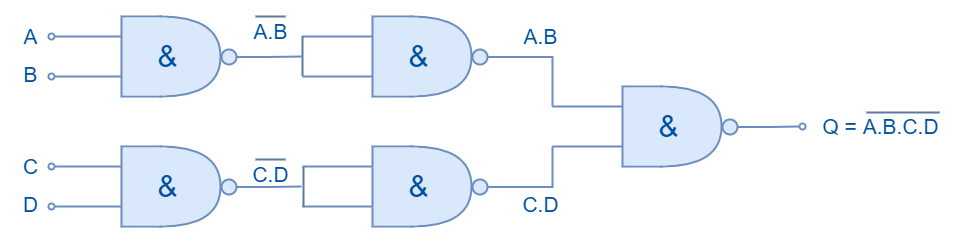 Cascaded NAND gates