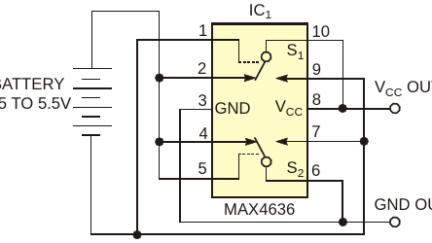 Circuit provides reverse-battery connection protection