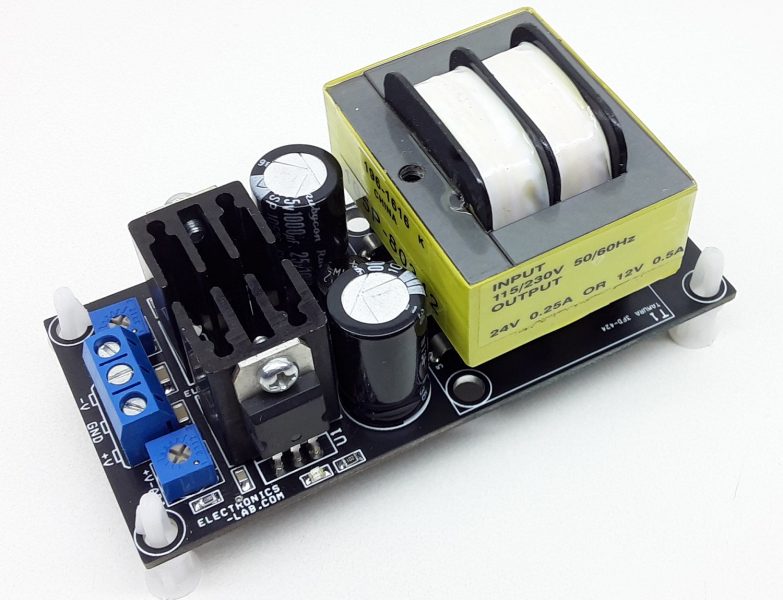 Dual Output Adjustable Linear Power Supply +/-1.2V to +/-12V @ 250mA