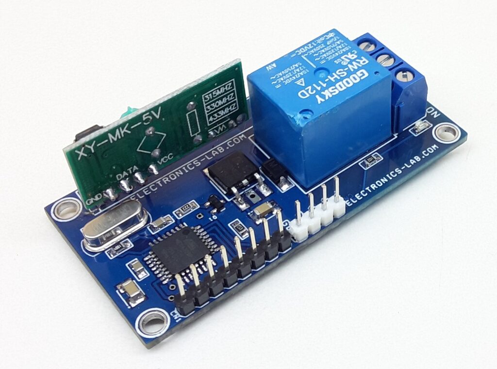 315Mhz RF Remote Receiver with On Board Relay – Arduino Compatible