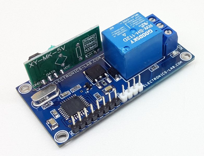 315Mhz RF Remote Receiver with On Board Relay – Arduino Compatible