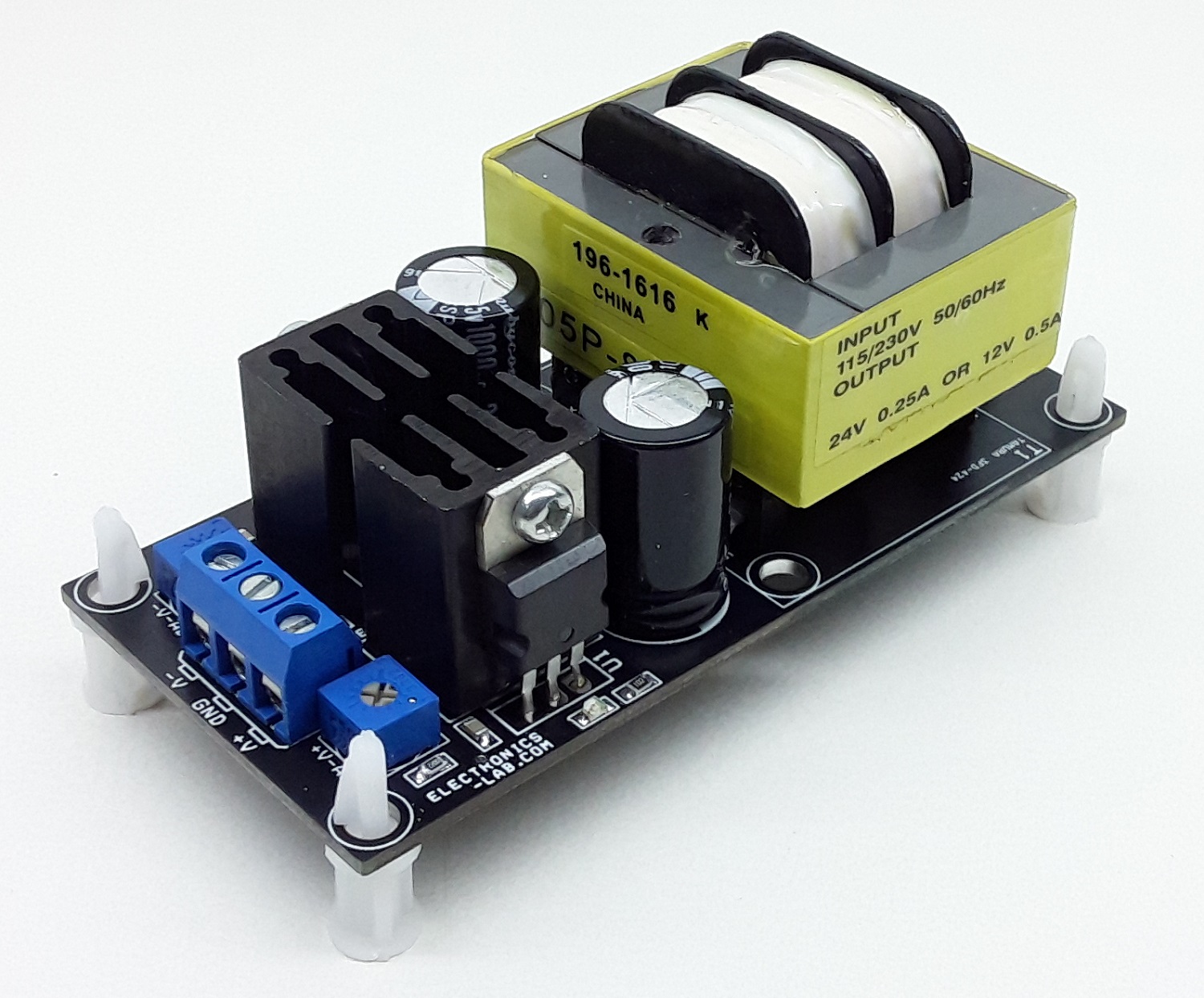 Dual Output Adjustable Linear Power Supply +/-1.2V to +/-12V @ 250mA