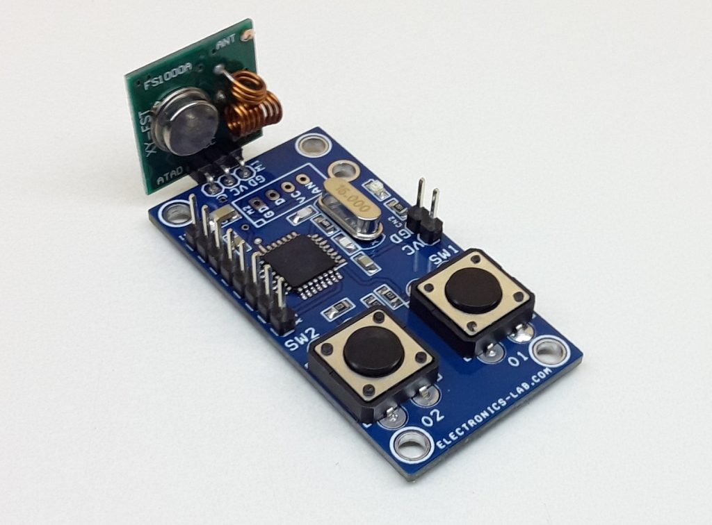 315Mhz RF Remote Transmitter - Arduino Compatible - Electronics-Lab.com
