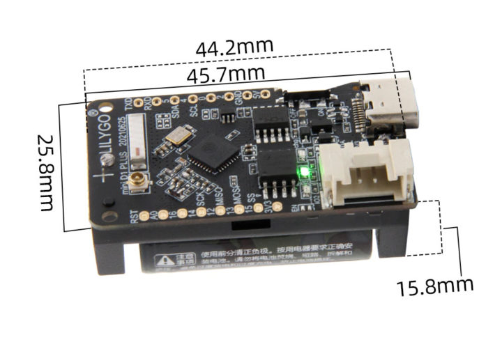 Meet ESP32-C3 Board on top of a Rechargeable 16340 Battery