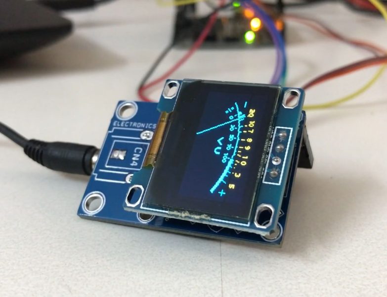 Analog Style VU Meter on OLED Display – Arduino Compatible