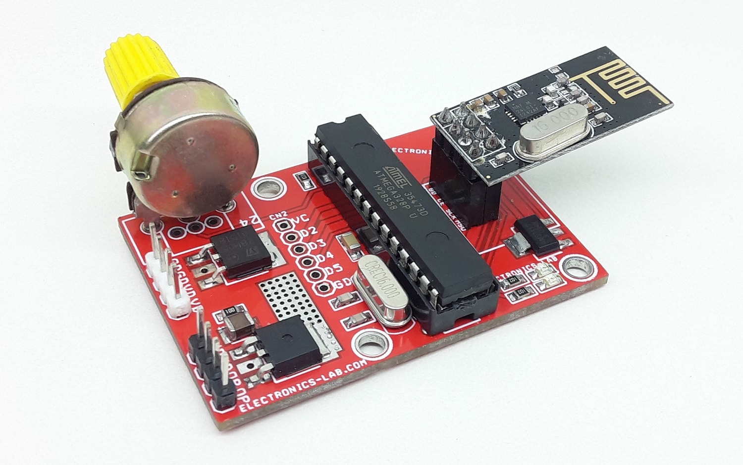 Radio Remote Control LED Dimmer Using NRF24L01 Arduino Compatible - Electronics-Lab.com
