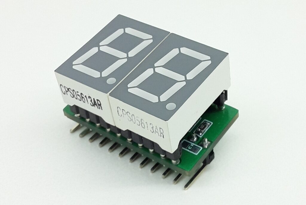 2 Digit Common Cathode 0.5″ – 7 Segment Display Module (Multiplexed)