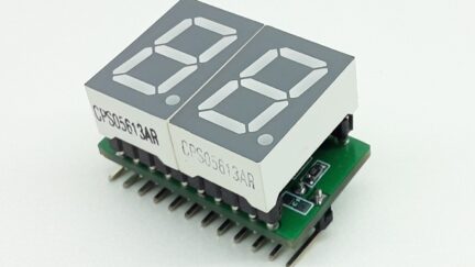 2 Digit Common Cathode 0.5″ – 7 Segment Display Module (Multiplexed)