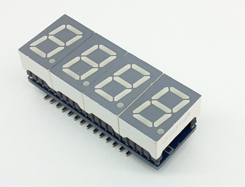 4 Digit Common Cathode 0.5″  – 7 Segment Display Module (Multiplexed)