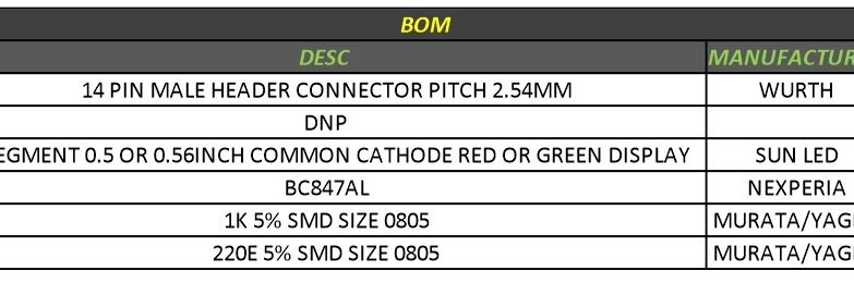 4 Digit Common Cathode 0.5″  – 7 Segment Display Module (Multiplexed)