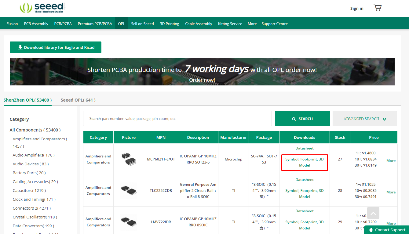 Seeed’s Open Parts Library (OPL) adds SnapEDA models for faster electronics production