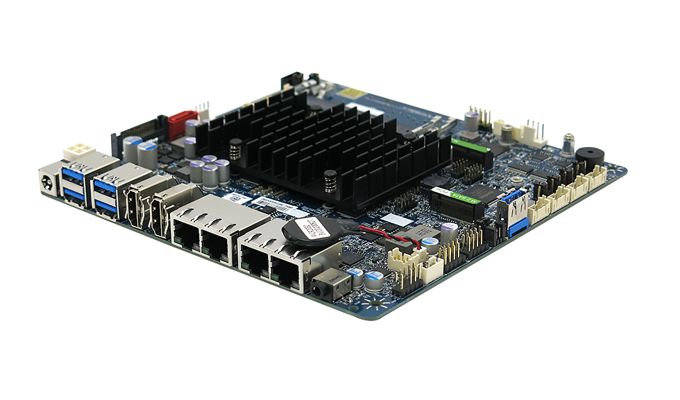 Intel Celeron J6412 thin Mini-ITX motherboard Features Up to 4 LAN and 9 USB 3.0/2.0