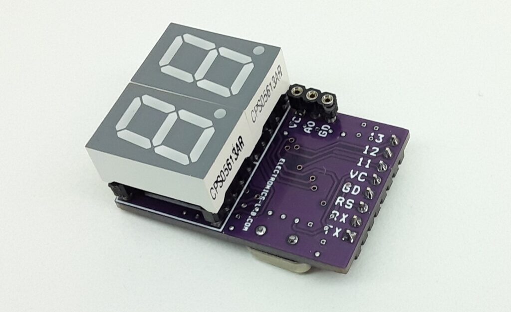 Arduino 2-Digit 0.5″ Common Cathode 7 Segment Display Module