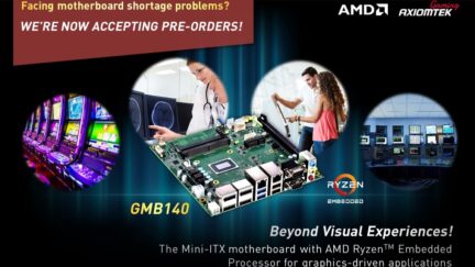 Mini-ITX Motherboard with AMD Ryzen™ Embedded V1000/R1000 Processor Targets Graphics-Driven Applications – GMB140