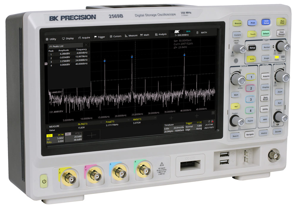 B&K Precision adds to its 2560B series of oscilloscopes