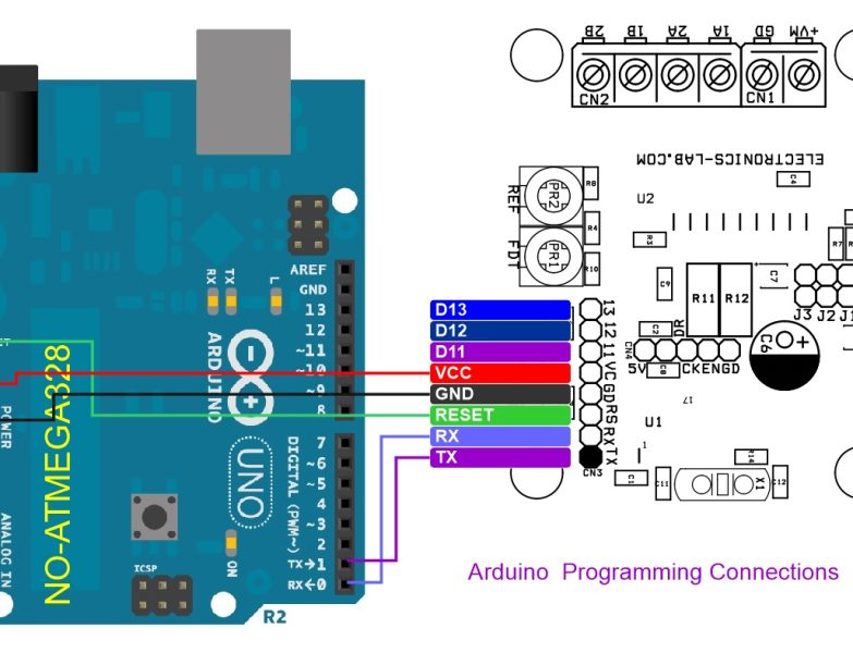 ARDUINO PROGRAMIN CONNECTIONS - Electronics-Lab.com