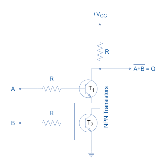 Resistor-Transistor Logic NOR Gate