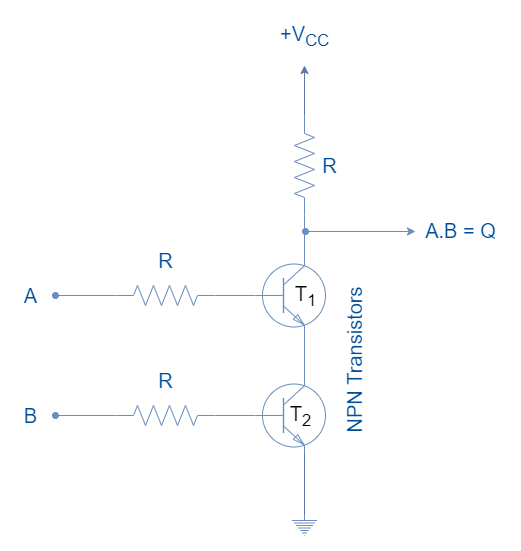 Resistor-Transistor Logic NAND Gate