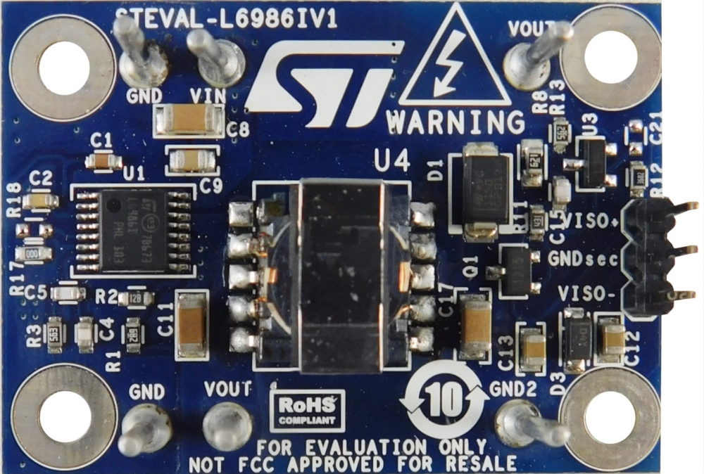 STEVAL-L6986IV1 Synchronous Iso-Buck Converter Evaluation Board