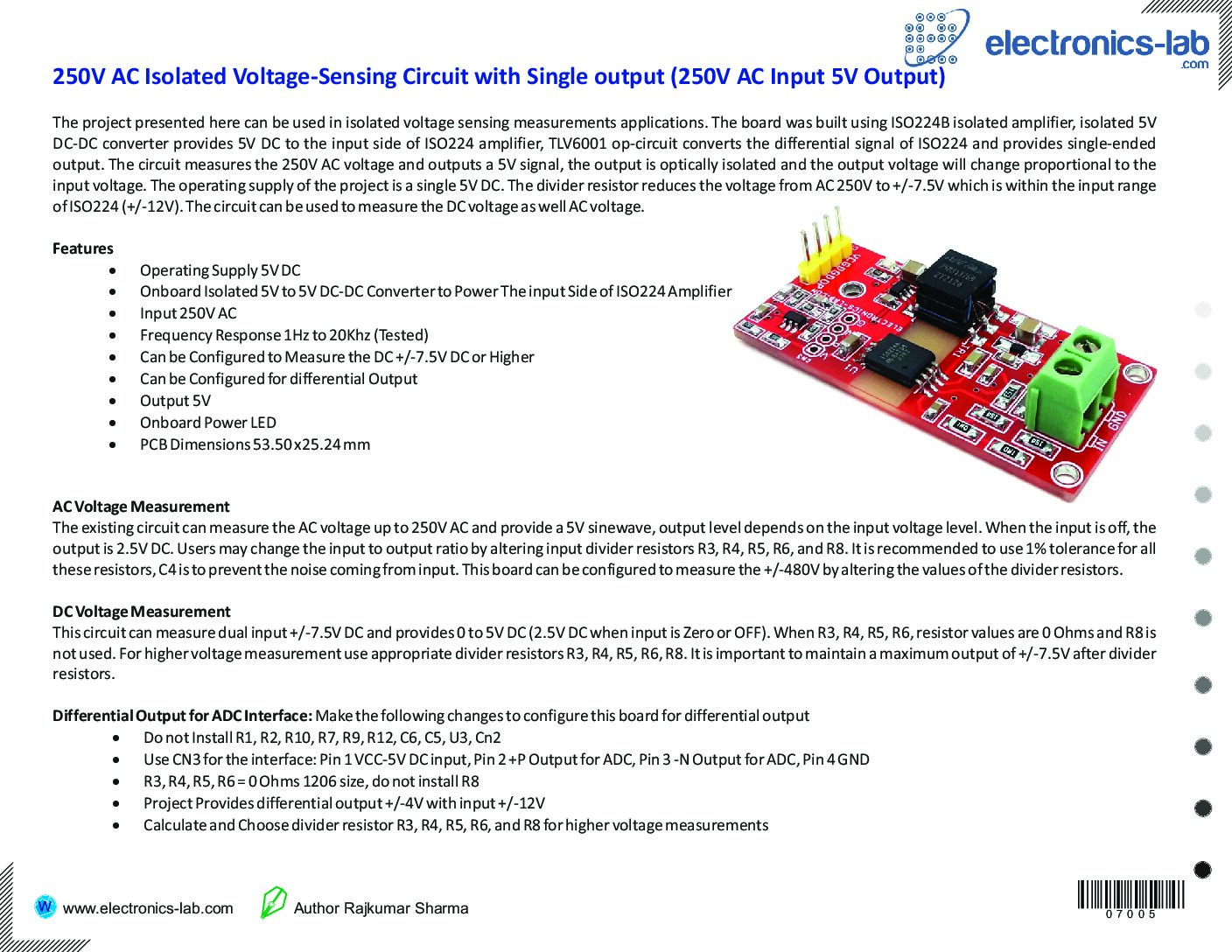 250V AC Isolated VoltageSensing Circuit with Single output.pdf