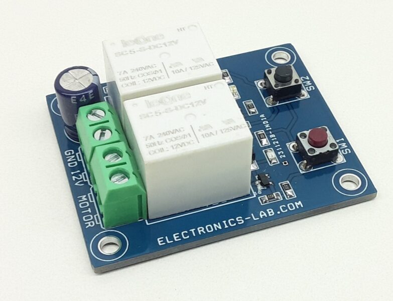 Low-Cost DC Motor Direction Controller with Fast Brake using 2 Relays