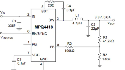 Monolithic Power Systems (MPS) MPQ4418-AEC1 Synchronous Step-Down Converter