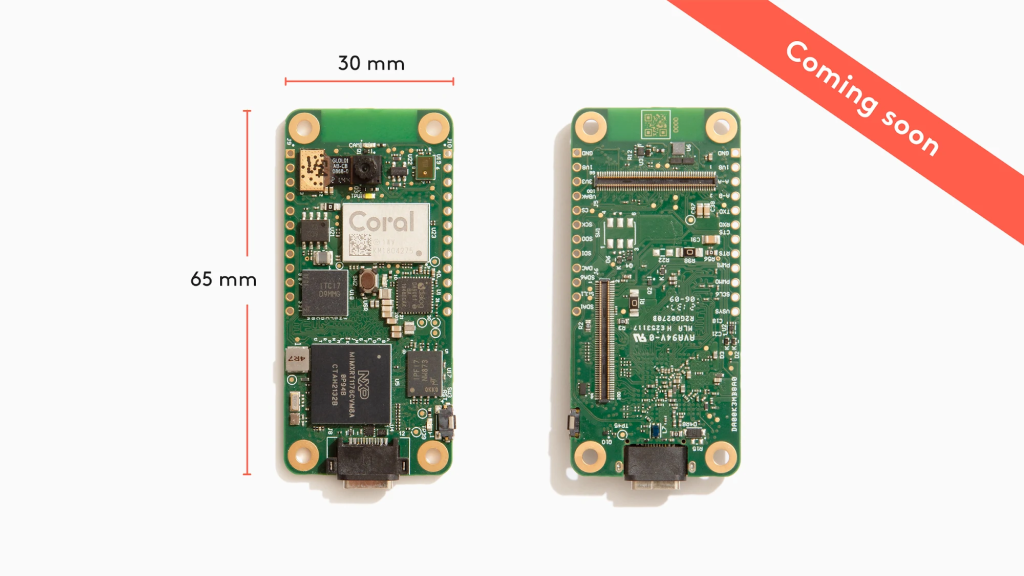 Dev Board Micro – A microcontroller board with a camera, mic, and Coral Edge TPU