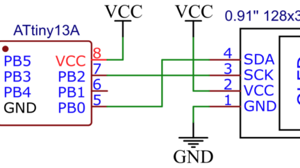 TinyOLEDdemo – I²C OLED on an ATtiny10, ATtiny13A or ATtiny202