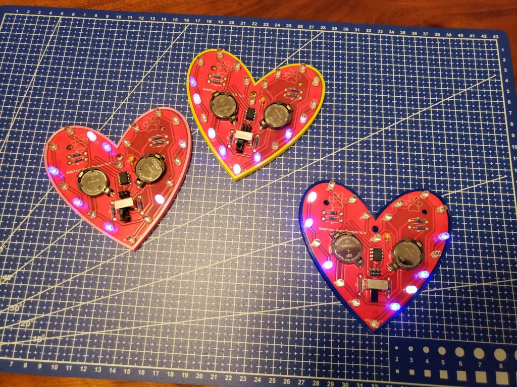 Valentine’s Day Large LED Heart PCB