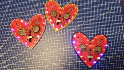 Valentine’s Day Large LED Heart PCB