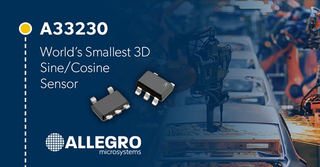 A33230: 3D Hall-Effect Sensor with Sine/Cosine Outputs